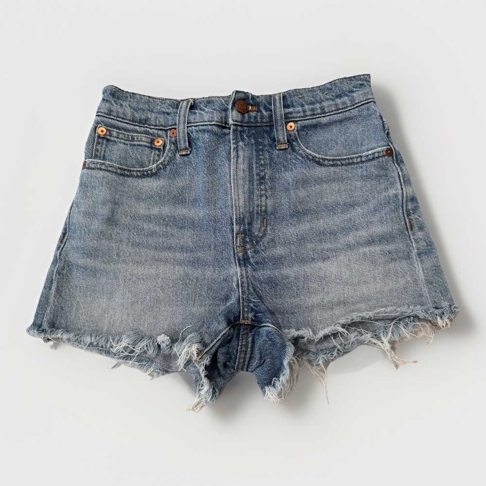 Madewell The Perfect Jean‎ Short Medium Wash Cutoffs Mid Rise Women's Size 25